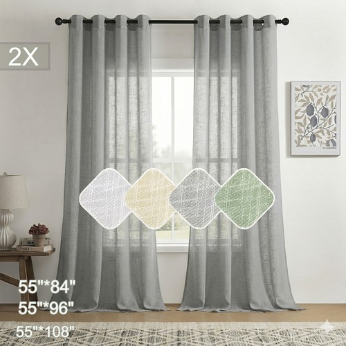 Linen look voile - look,