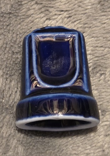 Vintage blue flat edge china - blue,