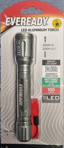 Eveready aluminium led torch - aluminium,