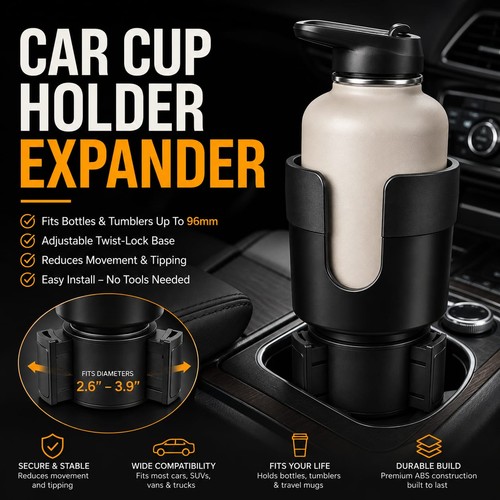 Car cup holder - cup, expander