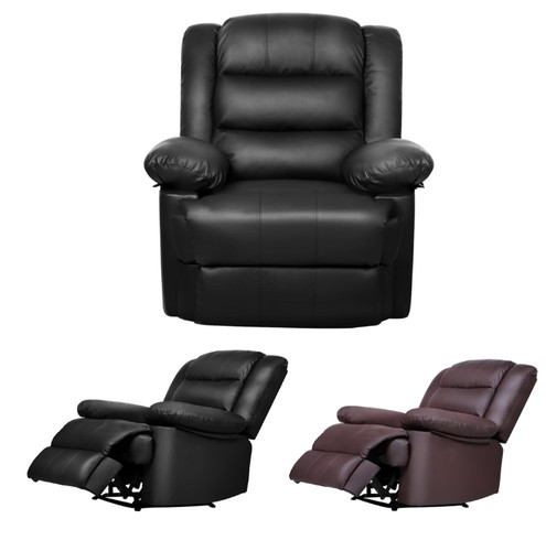 Manual leather recliner - manual,