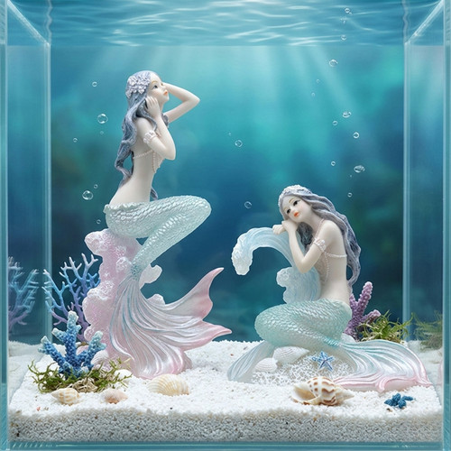 Mermaid figurine resin - figurine,