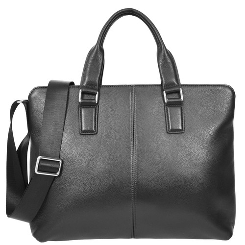 Full grain leather briefcase - leather,