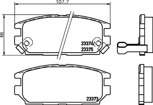 Mintex rear brake - mintex,