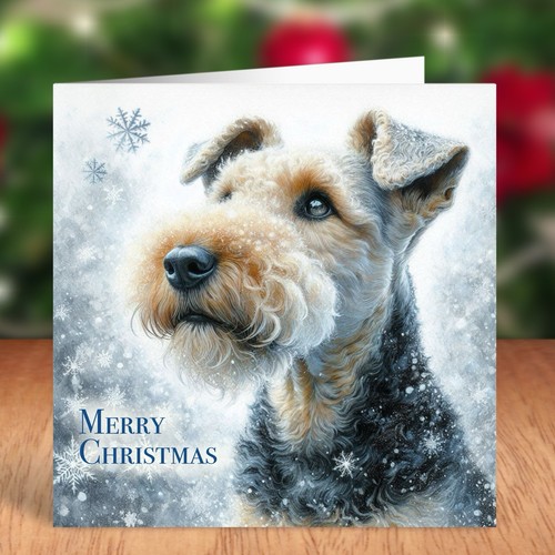 Airedale terrier dog christmas - terrier,