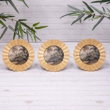 3 x Gold Photo Picture Frames