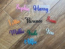 Personalised Iron On Transfers, Scroll, Script, Customise, Name, For Clothes etc