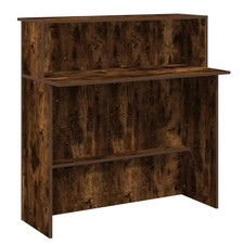 Black Reception Desk Front