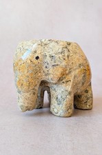 Vintage Carved Stone Elephant