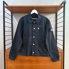 Stone Island Denim Jacket | Navy Blue / White | 2005 | Medium P2P 20"