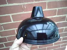 INDUSTRIAL STYLE METAL BLACK & WHITE ENAMEL LIGHT SHADE FOR PENDANT