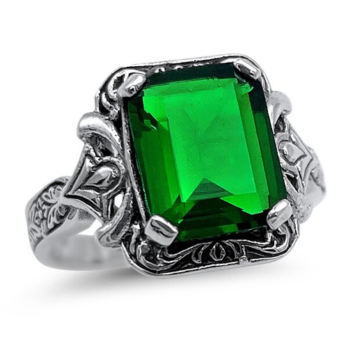 Vivid green 925 sterling - green,