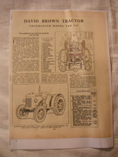 1950 DAVID BROWN VAK 1C, CROPMASTER TRACTOR 'TRADER' SERVICE DATA BOOKLET (COPY)