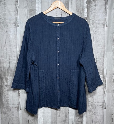 Oska linen uk14 tunic blouse - linen,
