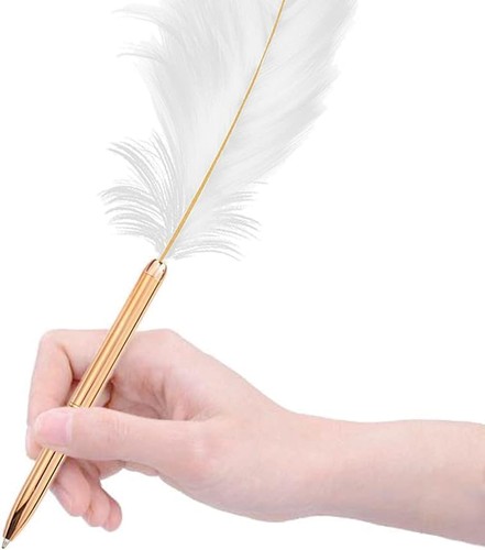 White feather pen - feather,