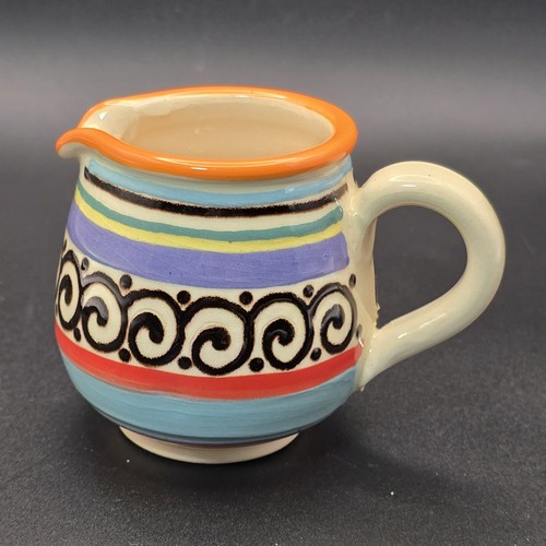 Art pottery individual creamer - art,