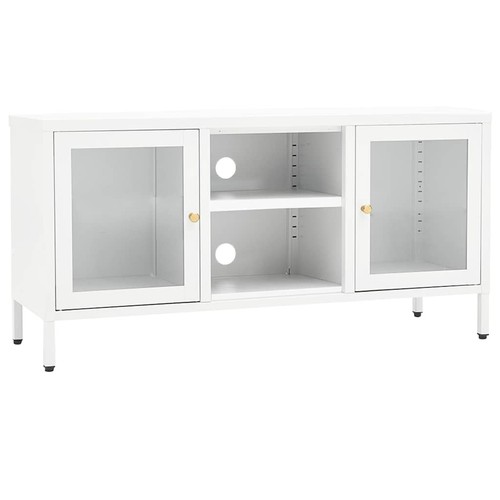 Cabinet steel glass stereo - tv, steel&glass