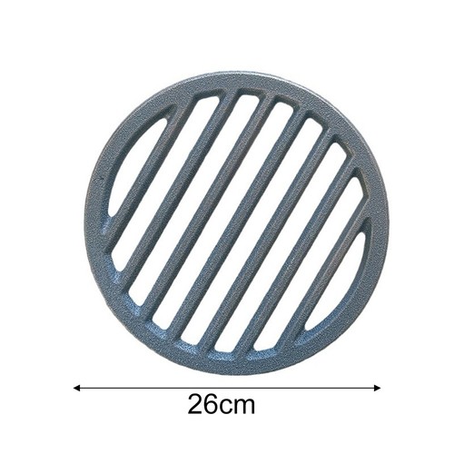 Round cast iron fire grate - iron,