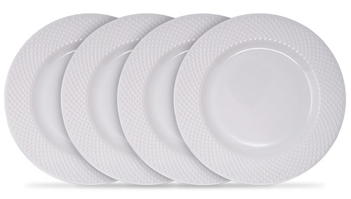 White textured rim - white,