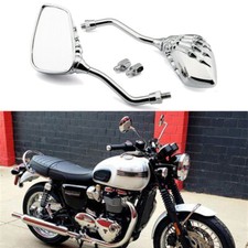 1 Pair Chrome Motorcycle Skull