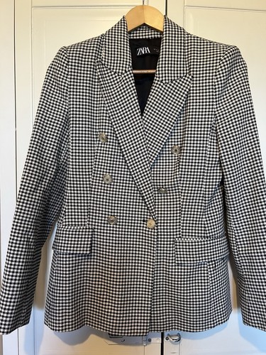 Zara black white check - black,