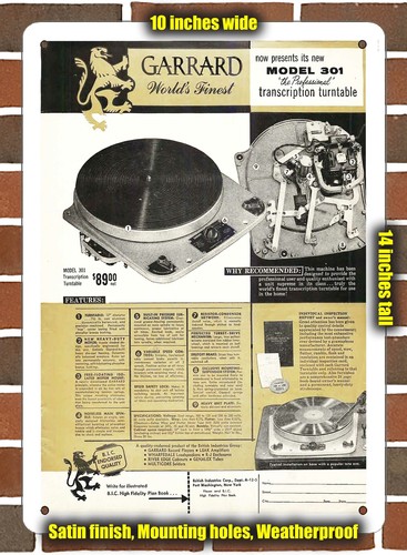 Metal sign 1955 garrard - sign, 301