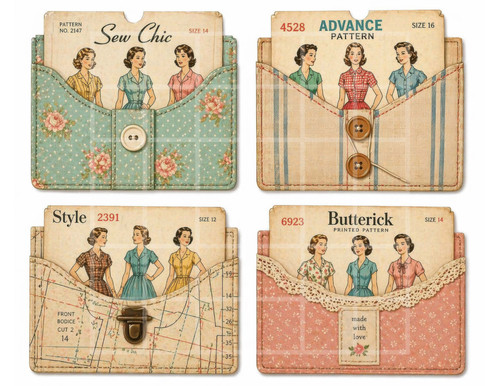 Sewing patterns for card - for,