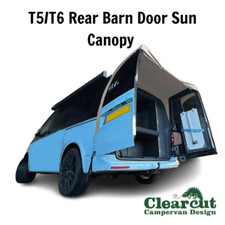 VW T5 or T6 Barndoor Rear Sun Canopy, Rear Awning Canopy/Cover for Campervan