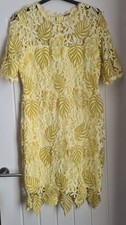 Yellow and Gold Lace Boutique Dress Size 18