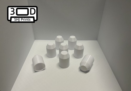 Radiator valve caps - 8, white