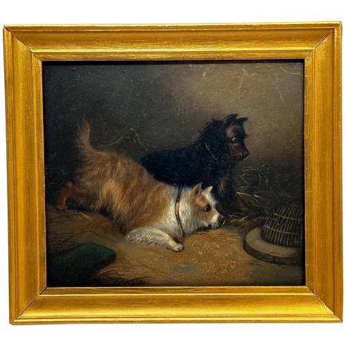 Oil painting hunting terrier - painting, 2