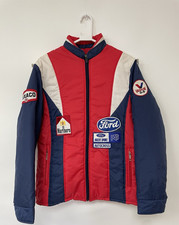 Vintage Campri Britannia Ford Racing Jacket Fleece Autocross Size XL