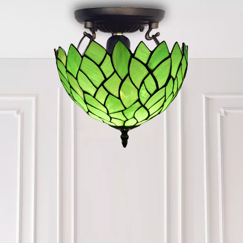 Green tiffany style - tiffany, ceiling