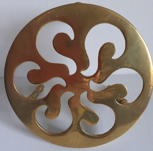 Vintage brass trivet - vintage,