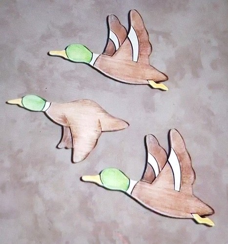 Flying ducks rustic - flying, 2d