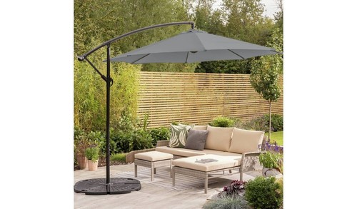Overhanging garden parasol - 3m,