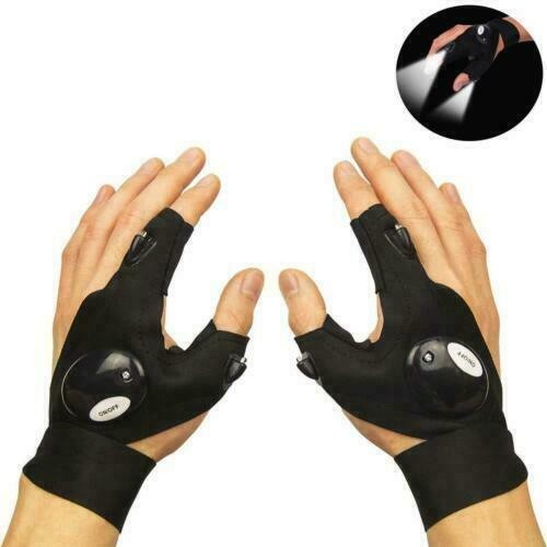 Pair finger gloves with led - with,