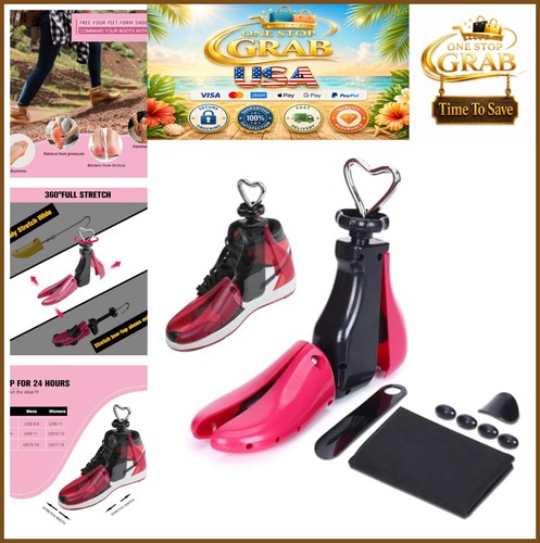 Adjustable shoe boot stretcher - adjustable,