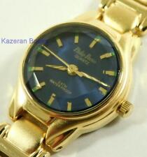 Working Ladies Philip Persio Faceted Glass Blue Dial GP Quartz Wristwatch