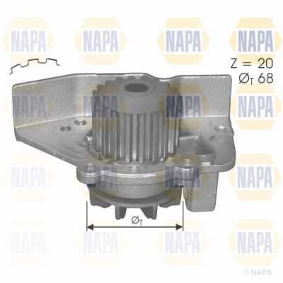 Napa water pump for - water, peugeot