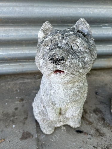Vintage weathered dog garden - dog,