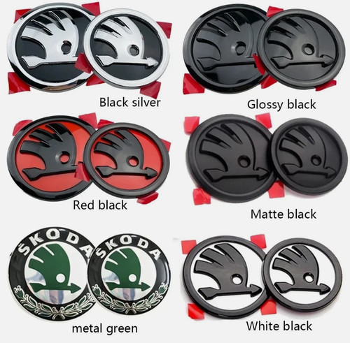 Pcs 80mm 90mm skoda - skoda, emblem