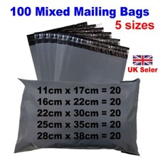 100 Mixed Mailing Bags Strong