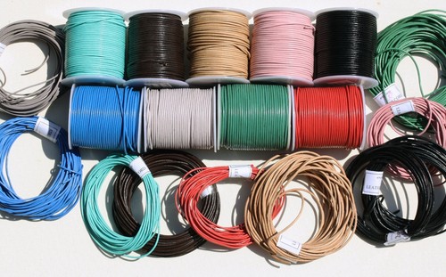Rounded leather cord premium - rounded, cord,