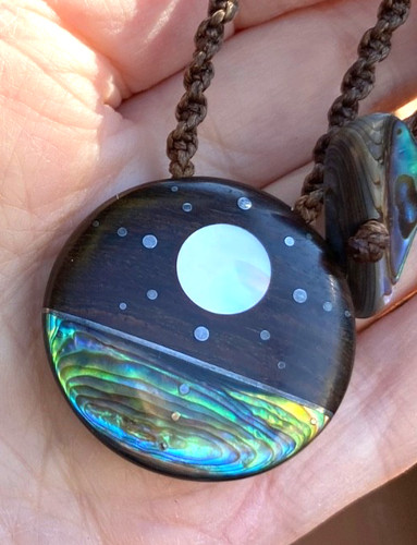 Inlaid lignum vitae pāua - vitae, nz