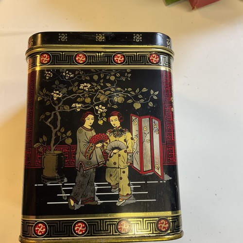 Vintage oriental tea caddy - tea,