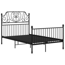 Bed Frame Metal Home Bedroom Bed Base Bedstead Mattress Foundation vidaXL