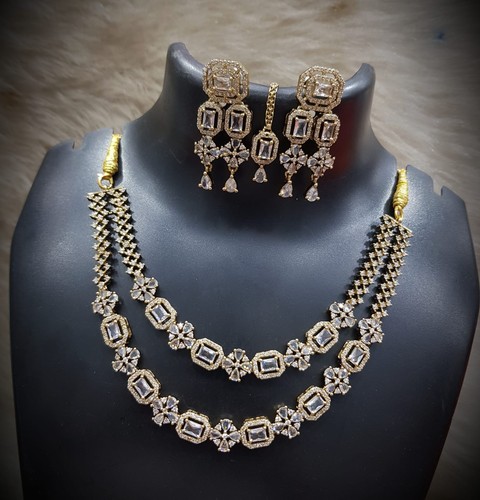 American diamond necklace - cz,