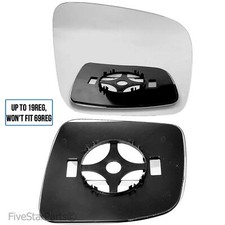 VW Caddy Right Driver wing mirror glass 04-19 up to 19reg door side