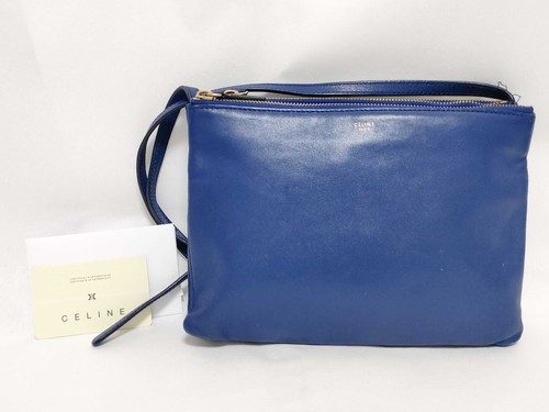 Celine leather trio bag - trio, blue